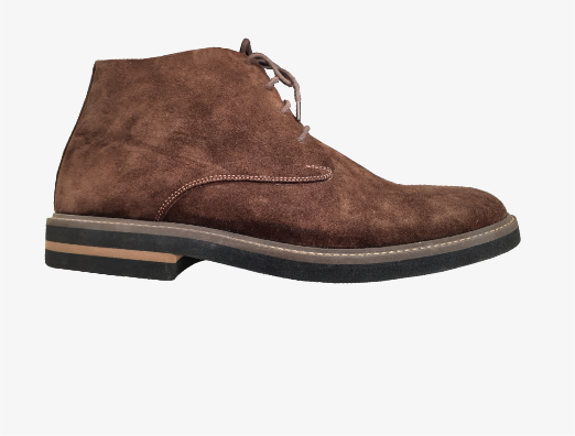 Fashionable Ankle/desert boot, brown suede