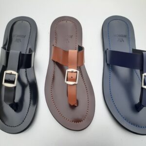 Male leather slippers